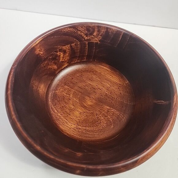 Large Wooden Salad Bowl w/4 Serving Bowls - Picture 7 of 13